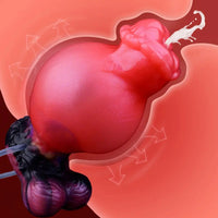 5.43in Fantasy Horse Knotted Silicone Soft Inflatable Spraying Water Dildo