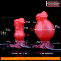 5.43in Fantasy Horse Knotted Silicone Soft Inflatable Spraying Water Dildo
