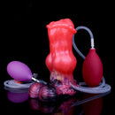 5.43in Fantasy Horse Knotted Silicone Soft Inflatable Spraying Water Dildo