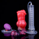 5.43in Fantasy Horse Knotted Silicone Soft Inflatable Spraying Water Dildo