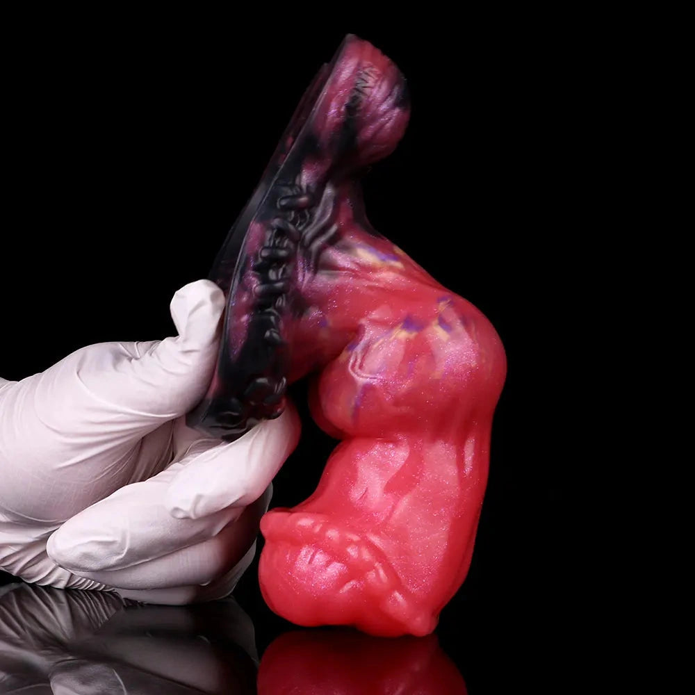 5.43in Horse Knot Silicone Fantasy Dildo For G Spot and Anal Sex Play