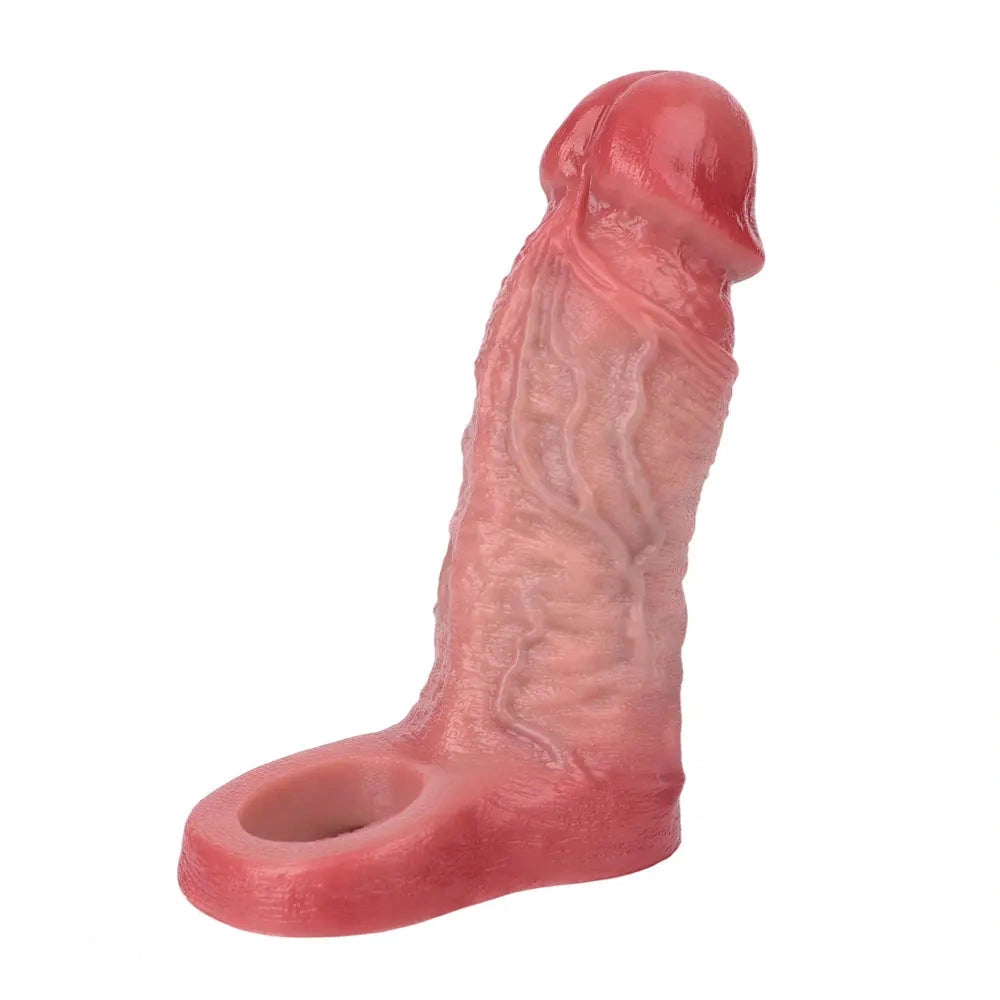 5.43in Men's Hollow Lengthened Thickened Intimate Cock Sleeve Dildo