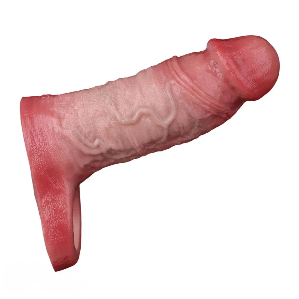 5.43in Men's Hollow Lengthened Thickened Intimate Cock Sleeve Dildo
