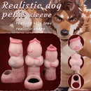 5.47in 6.49in 6.77in Realistic Dog Lifelike Dildo Sleeve With Close Open Head