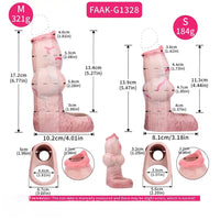 5.47in 6.49in 6.77in Realistic Dog Lifelike Dildo Sleeve With Close Open Head