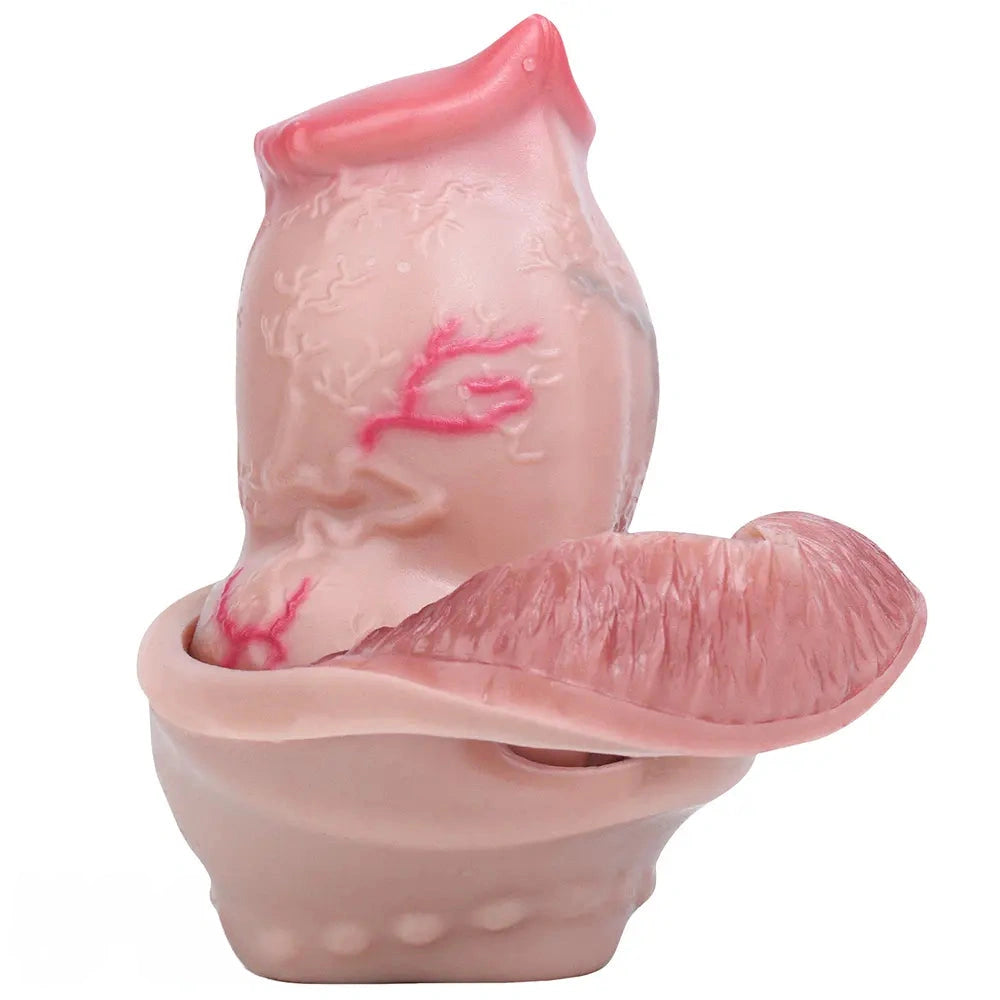 5.47in 6.49in 6.77in Realistic Dog Lifelike Dildo Sleeve With Close Open Head