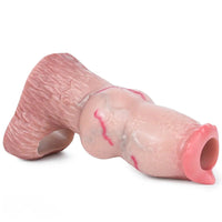 5.47in 6.49in 6.77in Realistic Dog Lifelike Dildo Sleeve With Close Open Head