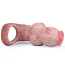 5.47in 6.49in 6.77in Realistic Dog Lifelike Dildo Sleeve With Close Open Head