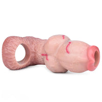 5.47in 6.49in 6.77in Realistic Dog Lifelike Dildo Sleeve With Close Open Head