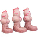 5.47in 6.49in 6.77in Realistic Dog Lifelike Dildo Sleeve With Close Open Head