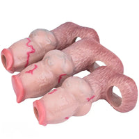 5.47in 6.49in 6.77in Realistic Dog Lifelike Dildo Sleeve With Close Open Head