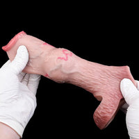 5.47in 6.49in 6.77in Realistic Dog Lifelike Dildo Sleeve With Close Open Head