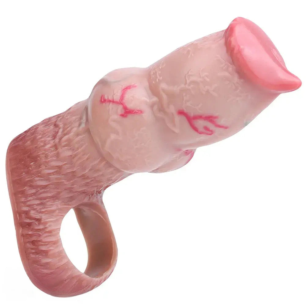 5.47in 6.49in 6.77in Realistic Dog Lifelike Dildo Sleeve With Close Open Head