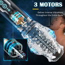 Gawk Gawk 6000 Amber 5.0 Double Egg Vibrators 5 Thrusting 7 Vibrating Oral Sex Handheld Male Masturbation Cup