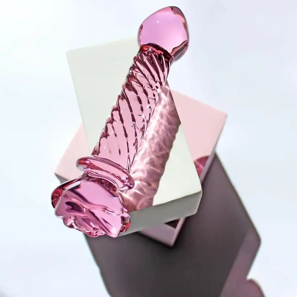 5.4in 5.7in Clear Elegant Unisex Glass Crystal Dildo For Female Male