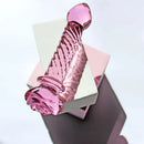 5.4in 5.7in Clear Elegant Unisex Glass Crystal Dildo For Female Male