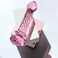 5.4in 5.7in Clear Elegant Unisex Glass Crystal Dildo For Female Male