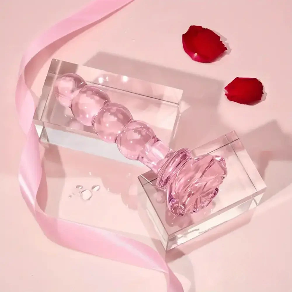 5.4in 5.7in Clear Elegant Unisex Glass Crystal Dildo For Female Male