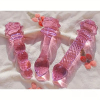 5.4in 5.7in Clear Elegant Unisex Glass Crystal Dildo For Female Male