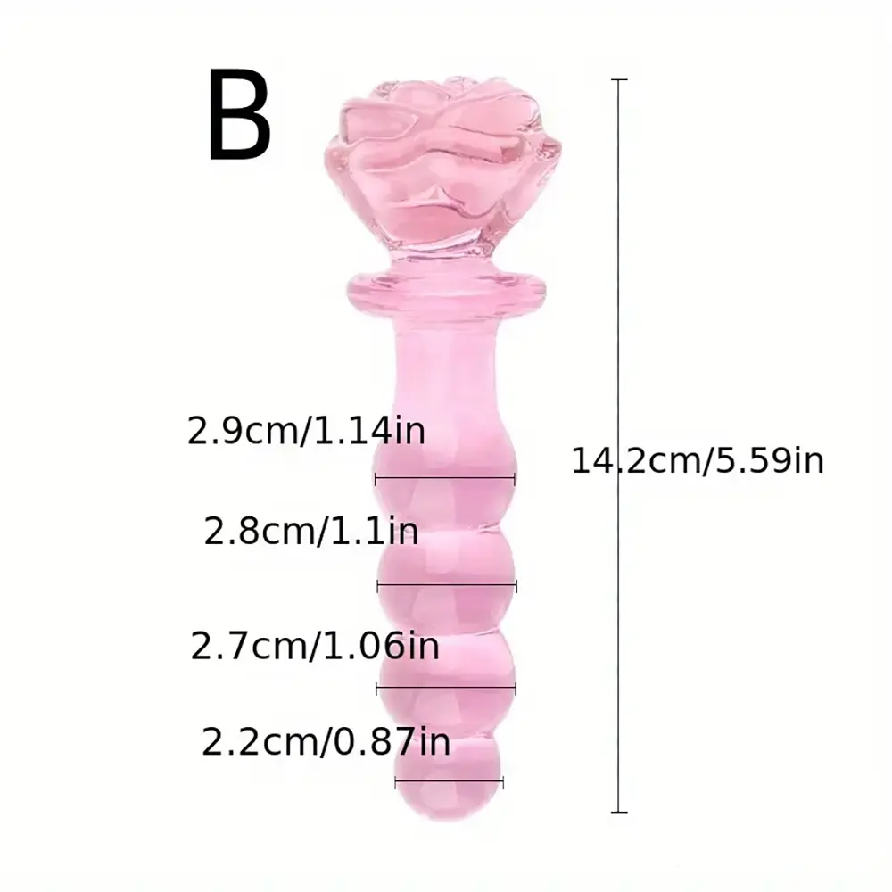 5.4in 5.7in Clear Elegant Unisex Glass Crystal Dildo For Female Male