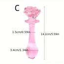 5.4in 5.7in Clear Elegant Unisex Glass Crystal Dildo For Female Male