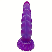 5.4in 8.66in Fantasy Purple Jelly Dildo Powerful Suction Cup Adult Toy