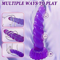5.4in 8.66in Fantasy Purple Jelly Dildo Powerful Suction Cup Adult Toy