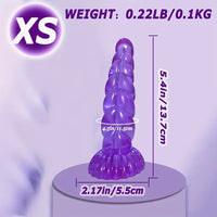 5.4in 8.66in Fantasy Purple Jelly Dildo Powerful Suction Cup Adult Toy