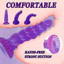 5.4in 8.66in Fantasy Purple Jelly Dildo Powerful Suction Cup Adult Toy