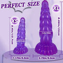 5.4in 8.66in Fantasy Purple Jelly Dildo Powerful Suction Cup Adult Toy
