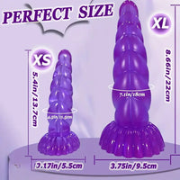 5.4in 8.66in Fantasy Purple Jelly Dildo Powerful Suction Cup Adult Toy