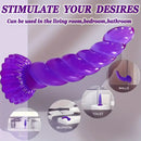 5.4in 8.66in Fantasy Purple Jelly Dildo Powerful Suction Cup Adult Toy