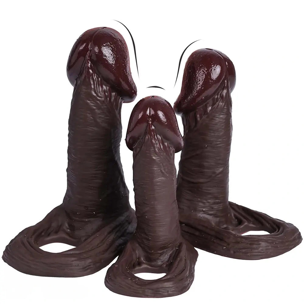 5.51in 6.29in 7.08in Big Mushroom Head Penis Sheath Portable Dildo Sleeve