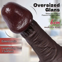 5.51in 6.29in 7.08in Big Mushroom Head Penis Sheath Portable Dildo Sleeve