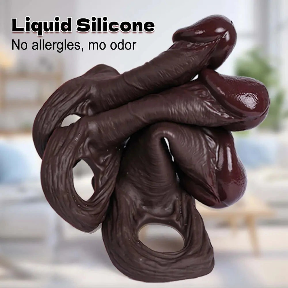 5.51in 6.29in 7.08in Big Mushroom Head Penis Sheath Portable Dildo Sleeve