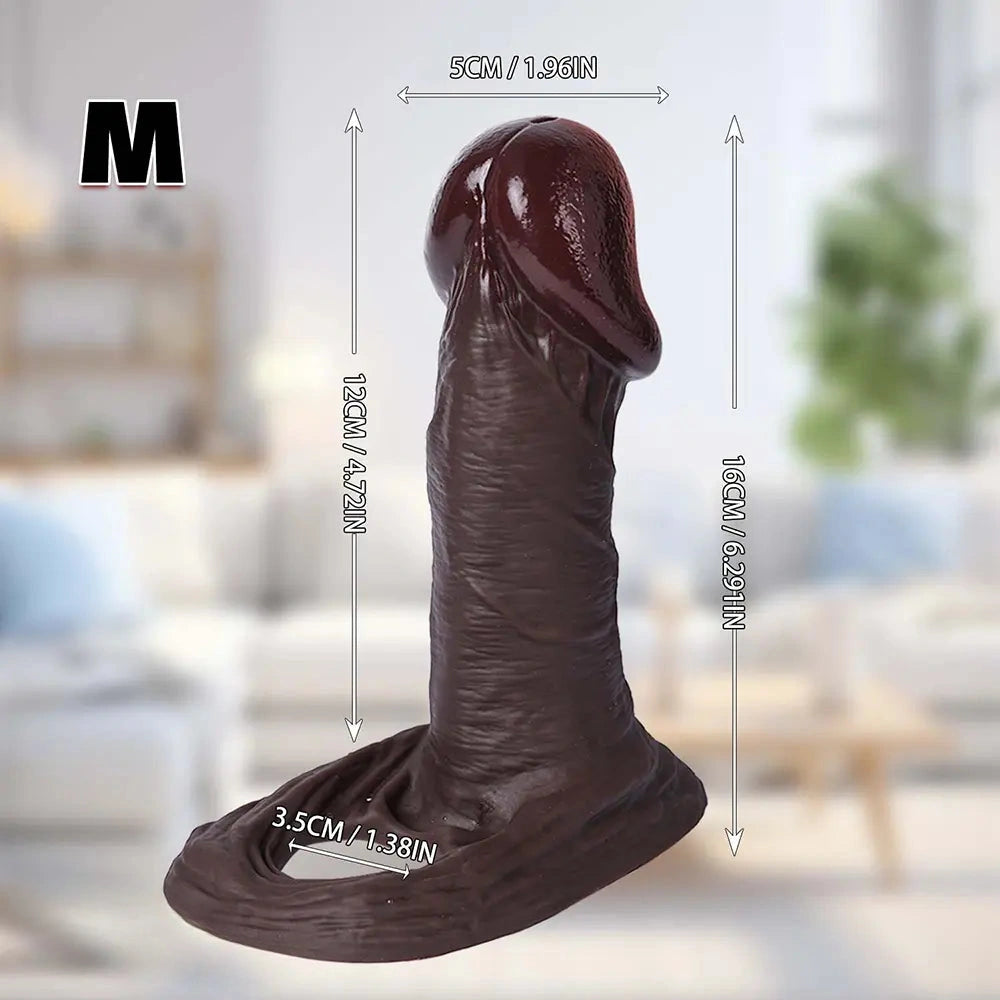 5.51in 6.29in 7.08in Big Mushroom Head Penis Sheath Portable Dildo Sleeve