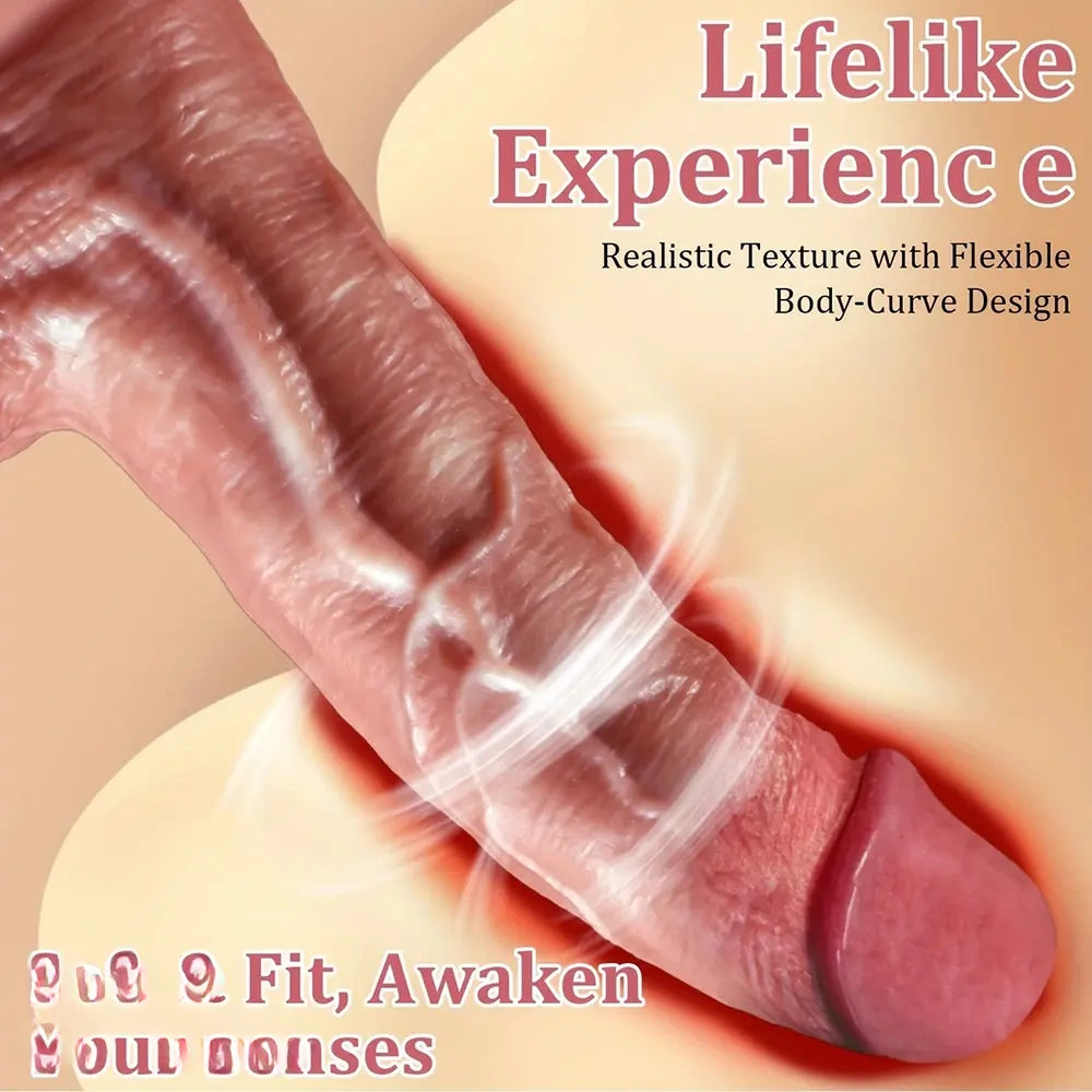 5.51in 6.3in 7.09in Realistic Silicone Safe Material Dildo For Clitoral Stimulation