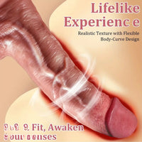 5.51in 6.3in 7.09in Realistic Silicone Safe Material Dildo For Clitoral Stimulation