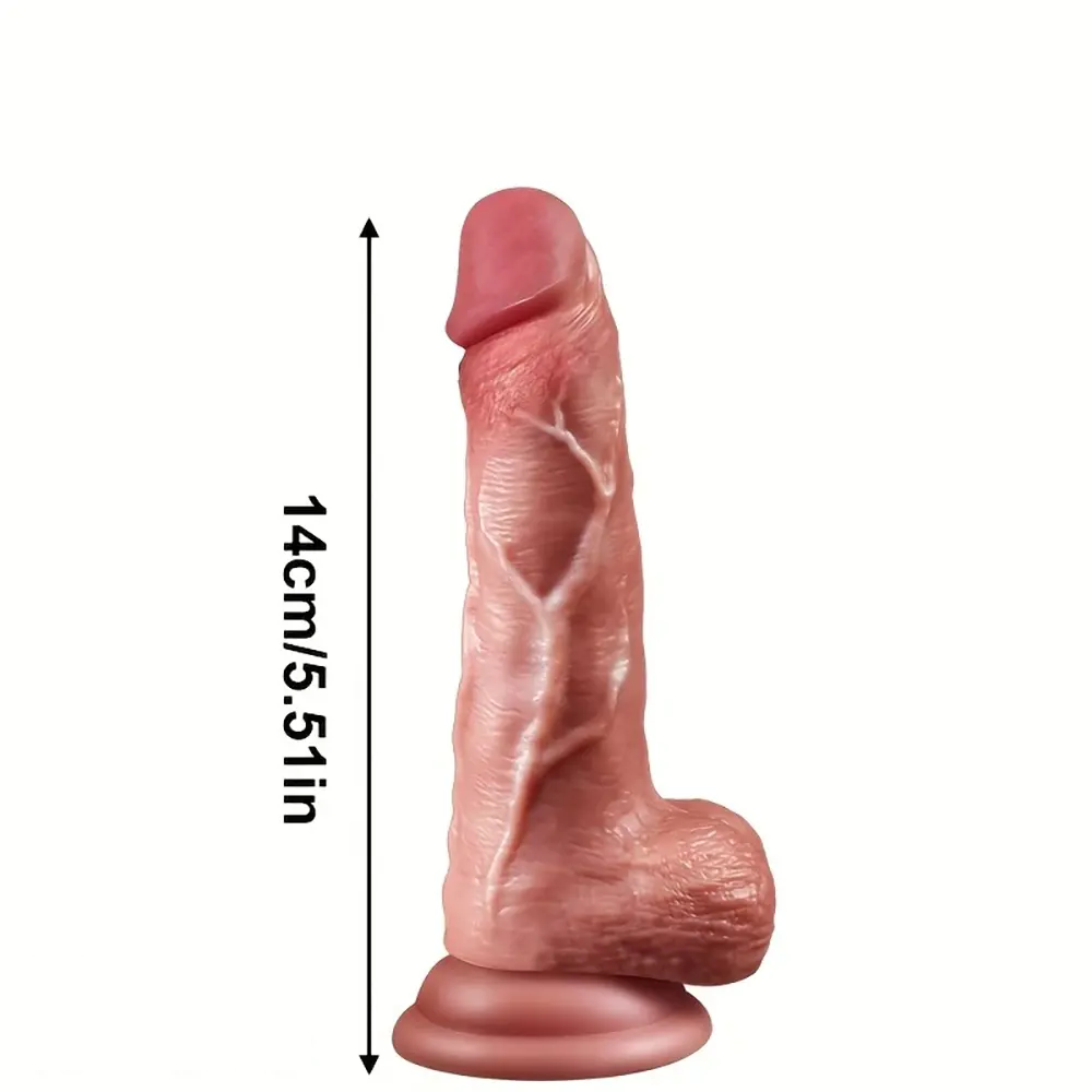 5.51in 6.3in 7.09in Realistic Silicone Safe Material Dildo For Clitoral Stimulation
