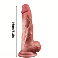 5.51in 6.3in 7.09in Realistic Silicone Safe Material Dildo For Clitoral Stimulation