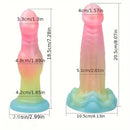 5.51in 6.5in 7.28in 8.07in Fantasy Monster Animal Dog knot Soft Dildo