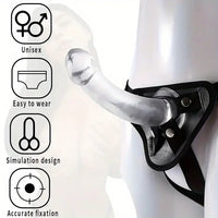 5.51in 6.69in 7.67in Premium Realistic Clear Strap On Harness Dildo