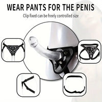 5.51in 6.69in 7.67in Premium Realistic Clear Strap On Harness Dildo