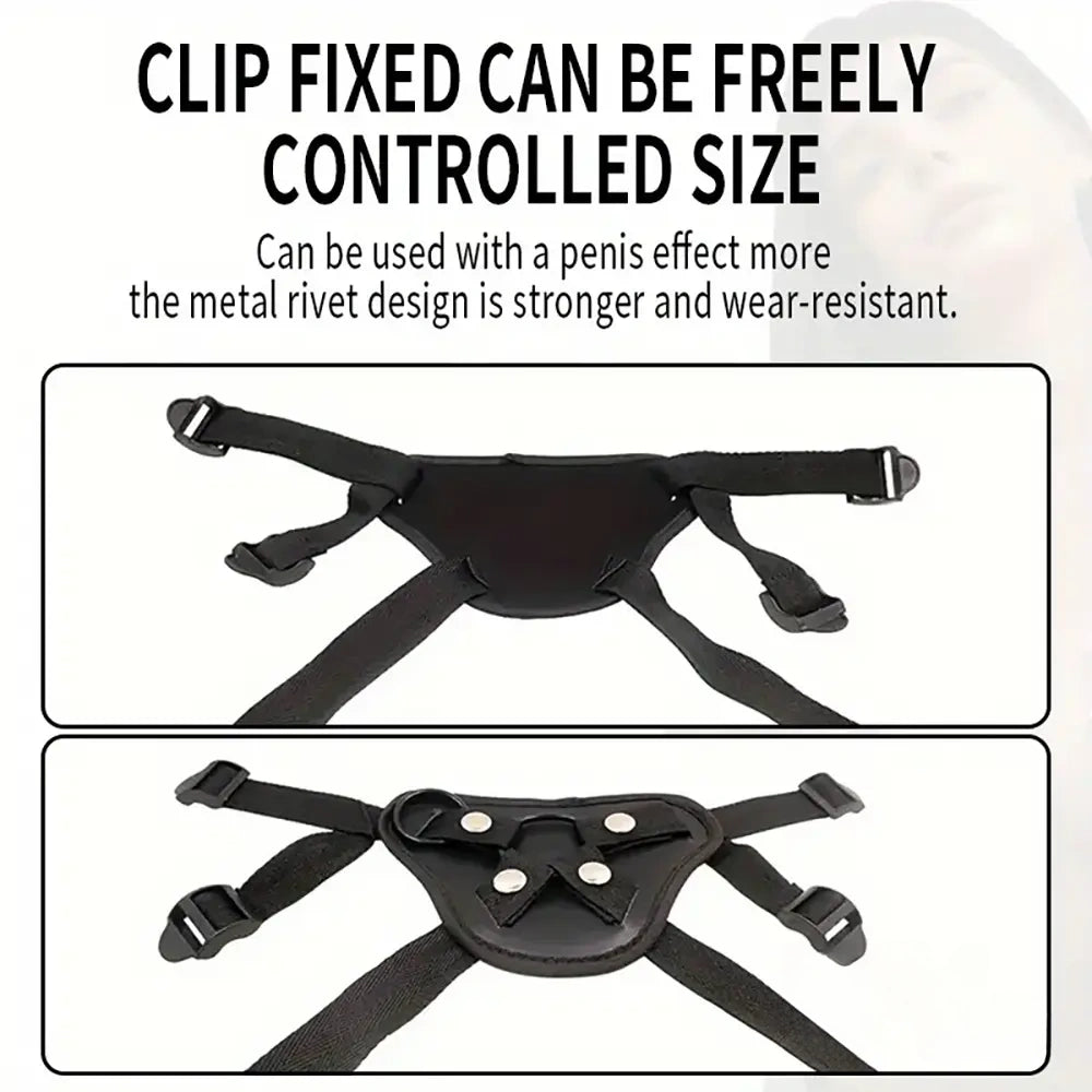 5.51in 6.69in 7.67in Premium Realistic Clear Strap On Harness Dildo