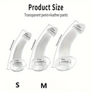 5.51in 6.69in 7.67in Premium Realistic Clear Strap On Harness Dildo