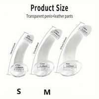 5.51in 6.69in 7.67in Premium Realistic Clear Strap On Harness Dildo