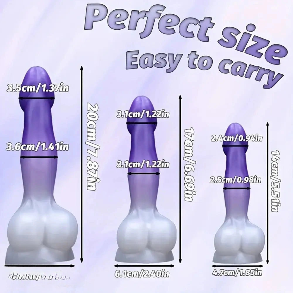5.51in 6.69in 7.87in Realistic Liquid Silicone Adult Toy For Women Flexible Dildo
