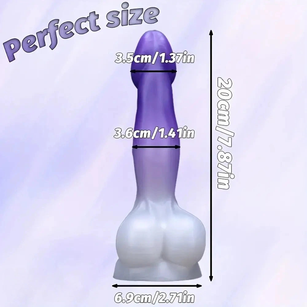 5.51in 6.69in 7.87in Realistic Liquid Silicone Adult Toy For Women Flexible Dildo