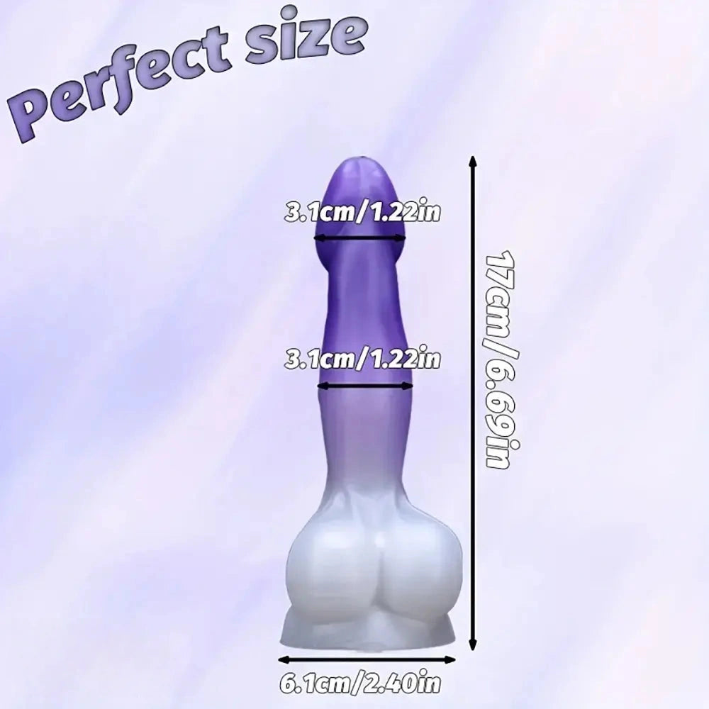 5.51in 6.69in 7.87in Realistic Liquid Silicone Adult Toy For Women Flexible Dildo