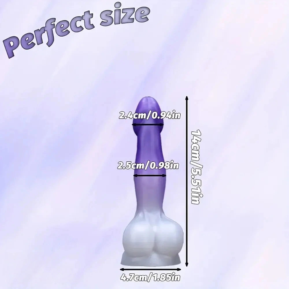 5.51in 6.69in 7.87in Realistic Liquid Silicone Adult Toy For Women Flexible Dildo